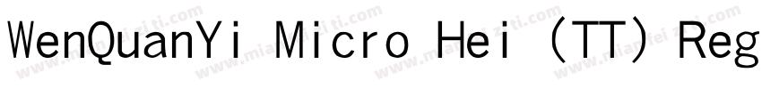 WenQuanYi Micro Hei (TT) Regular字体转换